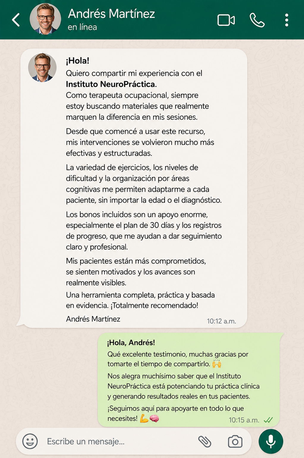 Feedback Andrés Martínez
