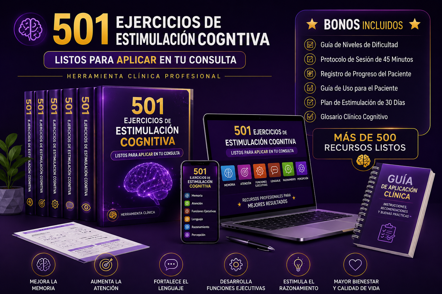 601 Recursos - 501 Protocolos Clínicos + 100 Actividades Imprimibles
